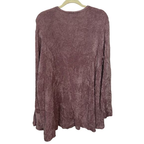 Torrid Lounge Cardigan Womens Size 2X Dusty Rose Feather Yarn Lounge Pockets - Picture 6 of 8